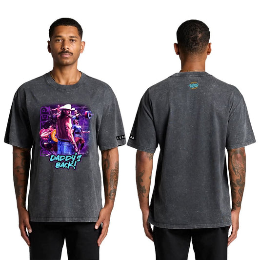 KHAN PORTER 2025 SUPPORTERS UNISEX OVERSIZED BLACK STONEWASH TEE