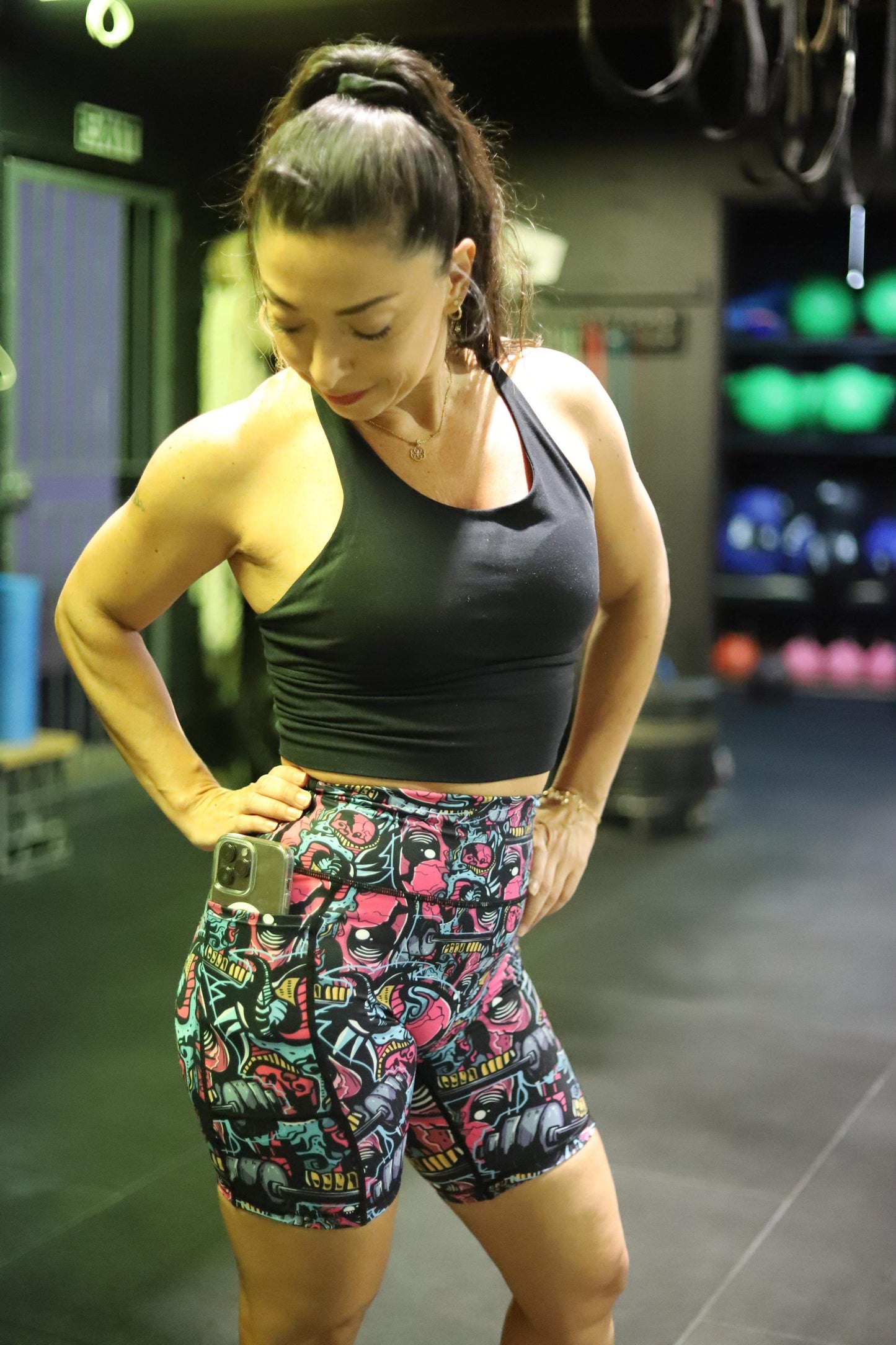 BXFT SKULL MYSTIQUE BIKE SHORTS